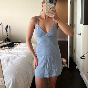 Light Blue Spaghetti Strap Dress